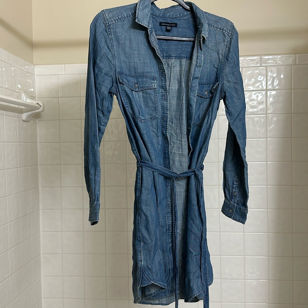 Button Down Tie Dress